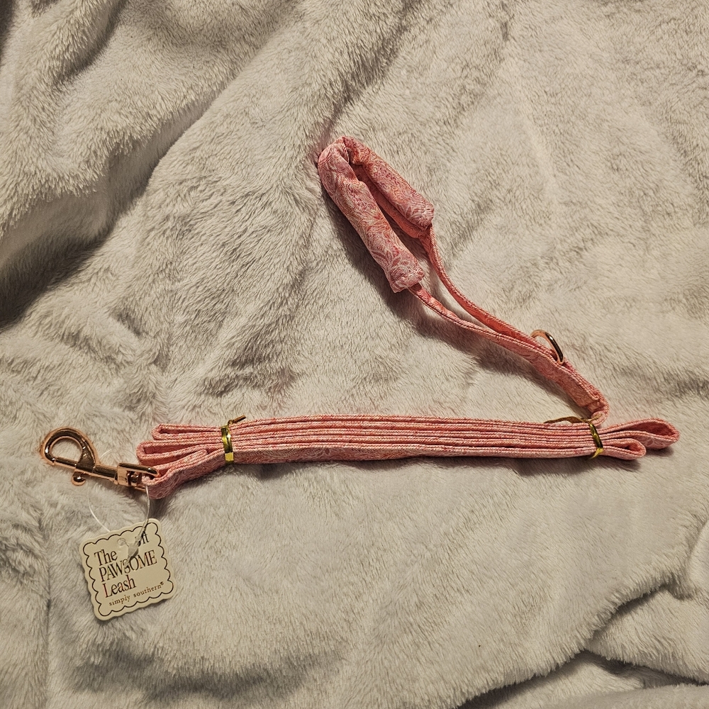 Simply Southern Pink Paisley Print Padded Dog Leash